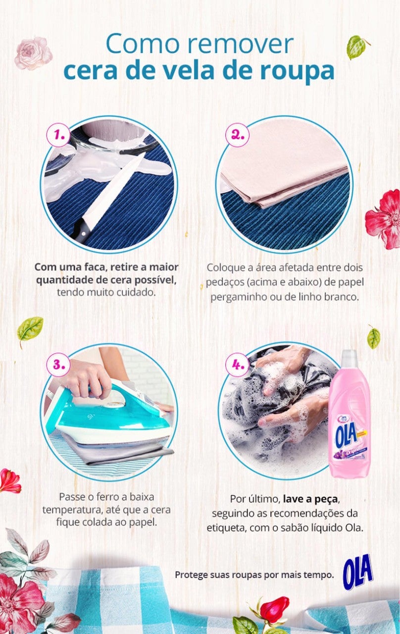 Como remover cera de vela da roupa - Cuidado da Casa