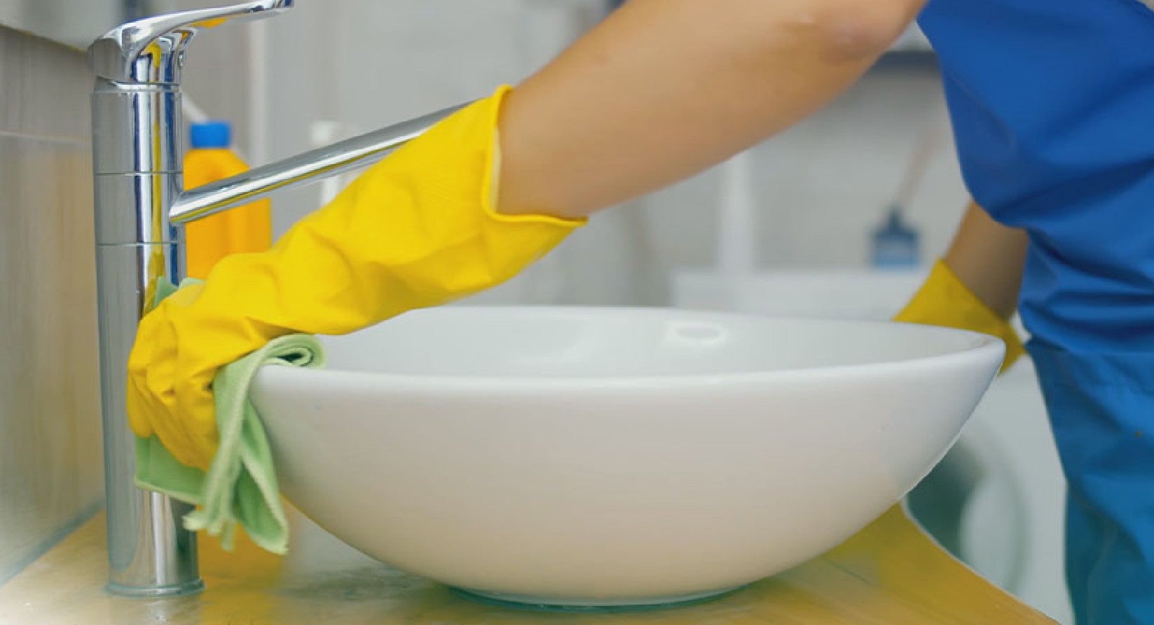 Limpeza com água sanitária